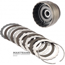 FORWARD Clutch Drum FORD A4LD, 4R44E, 4R55E, 5R55E, 5R55N, 5R55S, 5R55W 83DT 7A511-DB — hub with Teflon rings, 5 friction discs (total thickness of disc set 24 mm)
