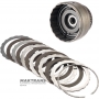 FORWARD Clutch Drum FORD A4LD, 4R44E, 4R55E, 5R55E, 5R55N, 5R55S, 5R55W 83DT 7A511-DB — hub with Teflon rings, 5 friction discs (total thickness of disc set 24 mm)
