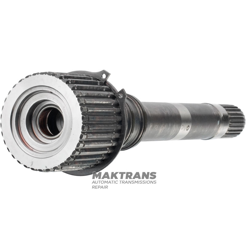 Input shaft ALLISON 1000 29539506 - shaft length 346 mm, 25 splines (ext.Ø 32.25 mm) / 34 splines (ext.Ø 69.85 mm), for needle bearing 43.80 mm
