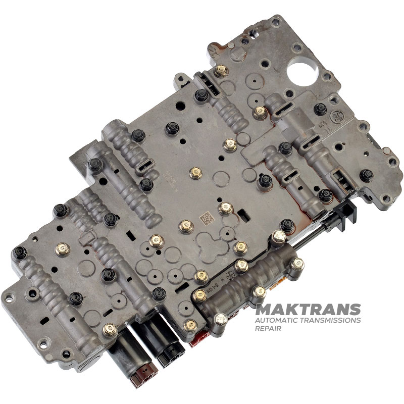 Valve body complete with solenoids (without printed circuit board) Hyundai / KIA A8TR1 — used, untested (462004E250, 462004E220, 462004E150, 462004E120)