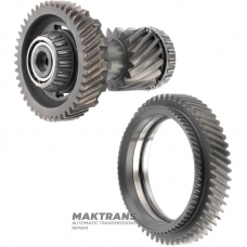 Set of helical gears for differential drive TOYOTA UA80E, UA80F — drive gear 56 teeth (outer Ø 153.80 mm), intermediate shaft 16 teeth (outer Ø 64.60 mm) / 44 teeth (outer Ø 123.90 mm)