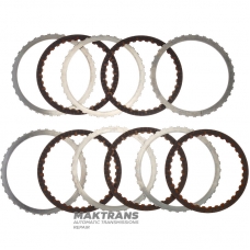 Set of steel and friction discs C3 (Overdrive) Clutch VAG 0C8, Aisin Warner TR-80SD, TL-80NF - 5 friction discs (total thickness of the set 22.45 mm)
