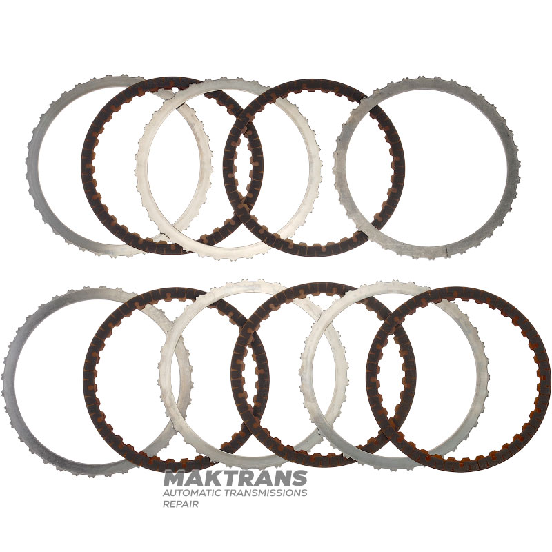 Set of steel and friction discs C3 (Overdrive) Clutch VAG 0C8, Aisin Warner TR-80SD, TL-80NF - 5 friction discs (total thickness of the set 22.45 mm)
