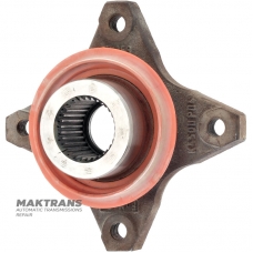 Output shaft flange FORD 6R60, 6R80 — FL3P-7A021-AC, overall height 65 mm, 4 mounting holes (center↔center 85 mm), 31 splines