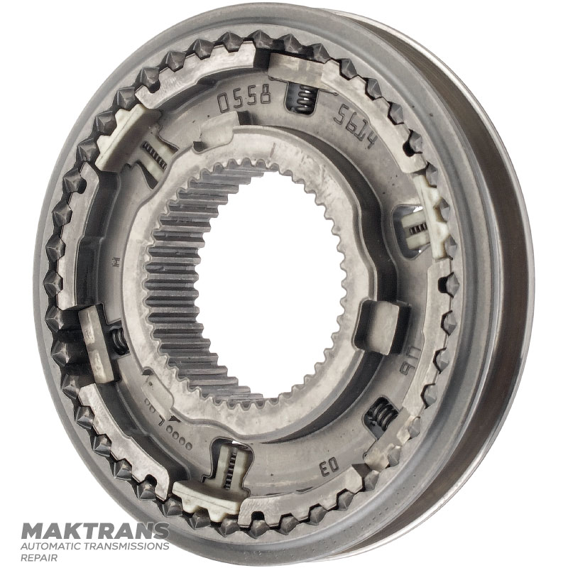 Synchronizer sleeve 2nd-Rev / 6th gear GETRAG 6DCT250 — 0558561406 (43 splines on the inner side)