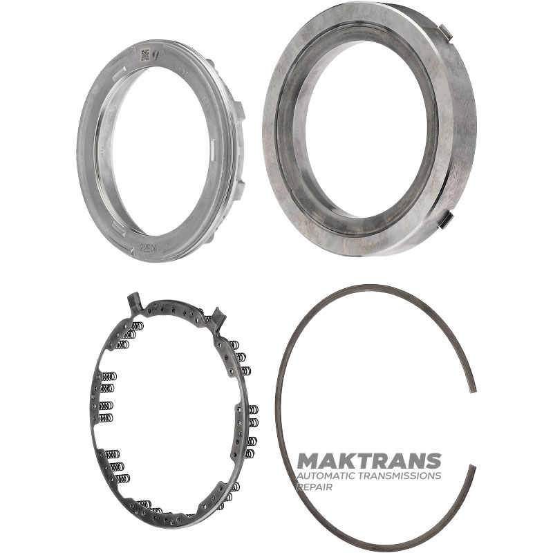 Piston with return spring No.1 Brake TOYOTA AC60E, AC60F 3560871010, 356210K010, 3569871010 — (aluminum piston height 27.65 mm, outer Ø 157.05 mm, inner Ø 118.25 mm)