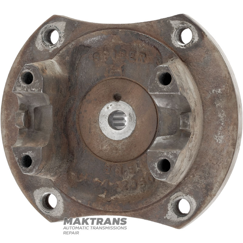 Rear flange ALLISON 1000 / ALLISON 2000 — C3-4-1909 (34 mm, outer neck diameter 65.15 mm, 4 mounting holes (inner diameter 8.60 mm), 4 mounting holes (inner diameter 10.85 mm))