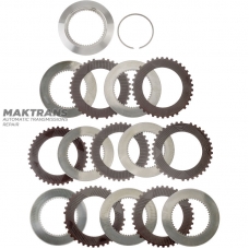 C1 Clutch ALLISON 4000 Steel and Friction Disc Set - 7 Friction Discs (Thickness 3.30mm, Int.Ø 132.10mm, 36 Teeth)