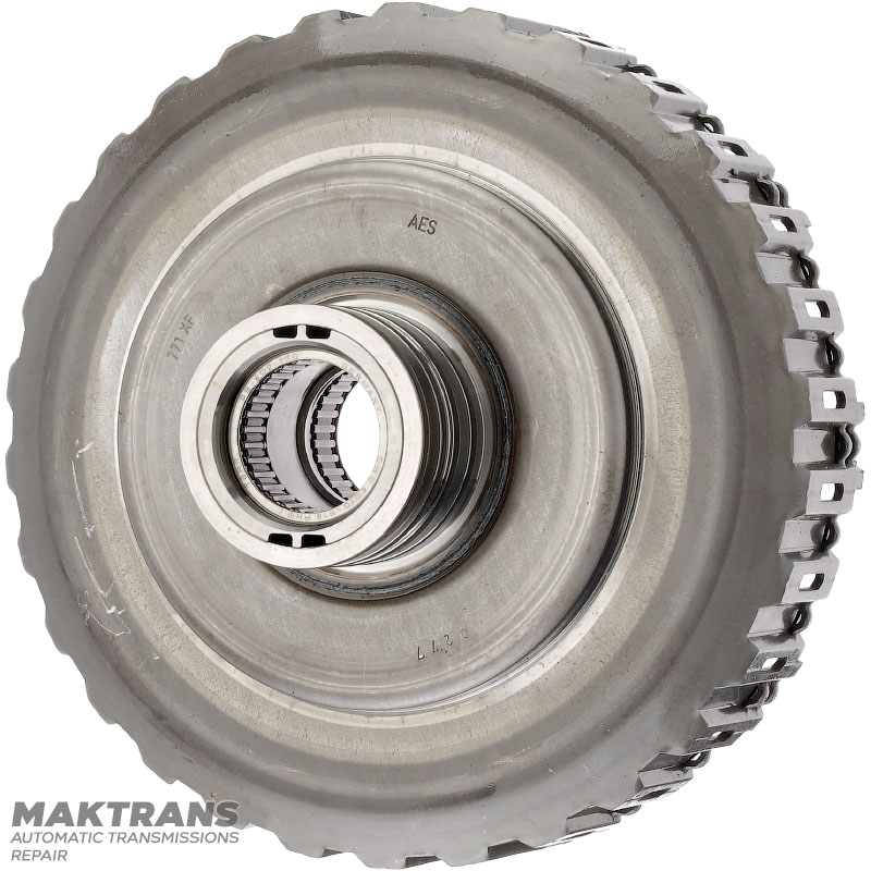 Housing, hub of double wet clutch VAG DSG DQ250 02E — 771XF, 772XF (outer Ø 59.30 mm, 4 Teflon rings)
