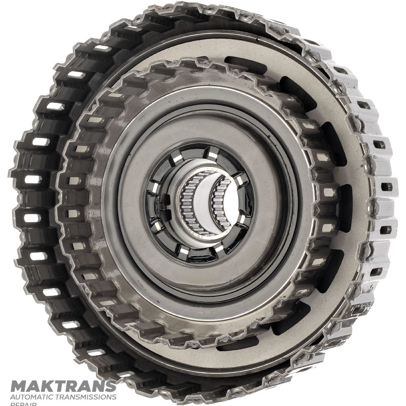 Housing, hub of double wet clutch VAG DSG DQ250 02E — 771XF, 772XF (outer Ø 59.30 mm, 4 Teflon rings)