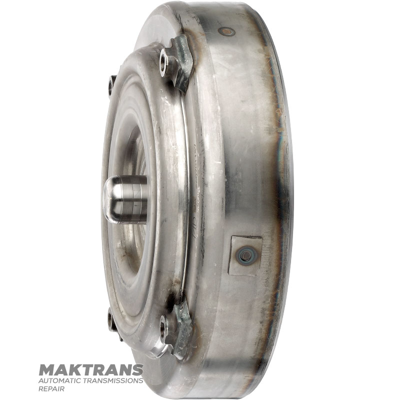 Front cover of torque converter NISSAN GE9R01A, JATCO JR913E — marking 44D (outer Ø of housing 282.50 mm, 4 mounting holes, outer Ø of pilot 35 mm)