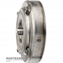 Front cover of torque converter NISSAN GE9R01A, JATCO JR913E — marking 44D (outer Ø of housing 282.50 mm, 4 mounting holes, outer Ø of pilot 35 mm)