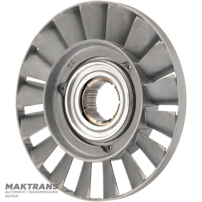 Reactor wheel of the ZF 5HP19 torque converter (marked 156202) — 0711371199 (total height 39 mm, outer Ø 169.55 mm, 36 splines)