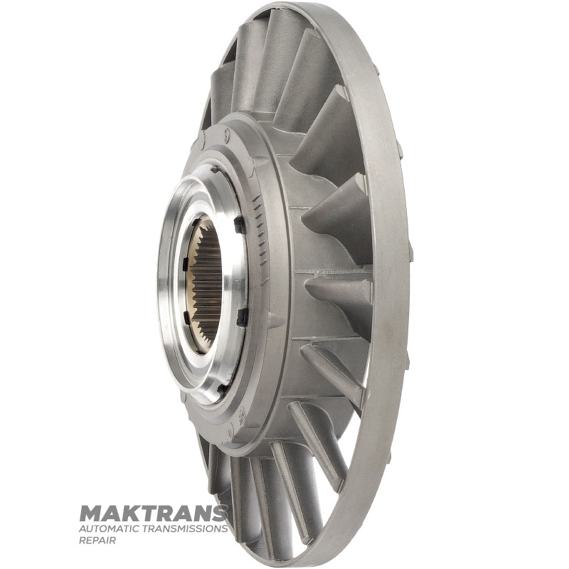 Reactor wheel of the ZF 5HP19 torque converter (marked 156202) — 0711371199 (total height 39 mm, outer Ø 169.55 mm, 36 splines)