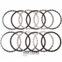 Steel and friction disc set C3 Clutch (Reverse) TOYOTA AB60E, AB60F, 3567760040, 3564860020 - 5 friction discs (total thickness of the set 24.55 mm)