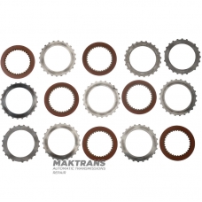 Set of steel and friction discs FORWARD Clutch ZF 4HP22 - 6 friction discs (total thickness of the set 21.50 mm)