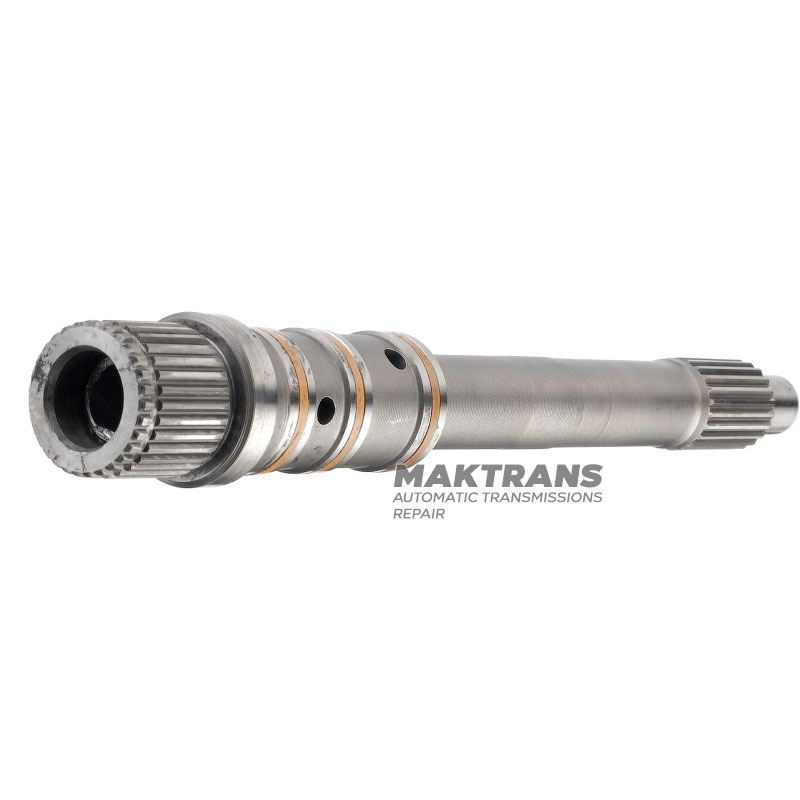 Input shaft (with new bushing) DODGE CHRYSLER 62TE 68004290AA - shaft length 221.50 mm, 21 splines (outer Ø19 mm) / 31 splines (outer Ø 25.05 mm)