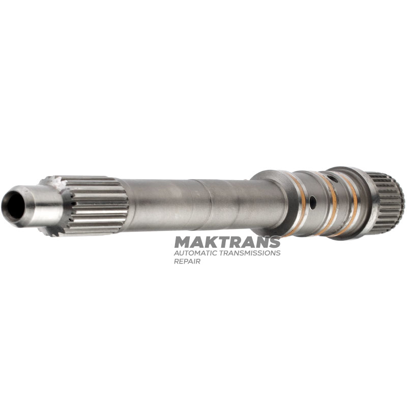 Input shaft (with new bushing) DODGE CHRYSLER 62TE 68004290AA - shaft length 221.50 mm, 21 splines (outer Ø19 mm) / 31 splines (outer Ø 25.05 mm)