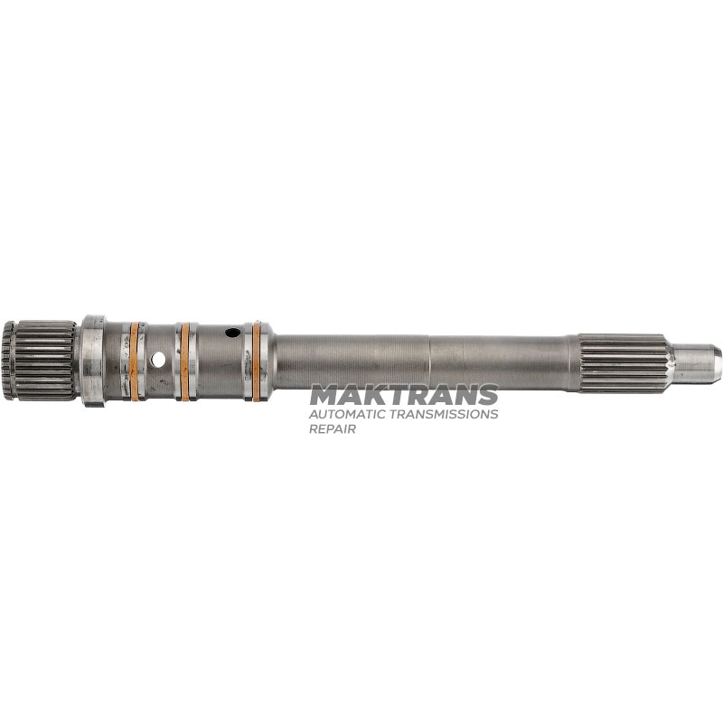 Input shaft (with new bushing) DODGE CHRYSLER 62TE 68004290AA - shaft length 221.50 mm, 21 splines (outer Ø19 mm) / 31 splines (outer Ø 25.05 mm)