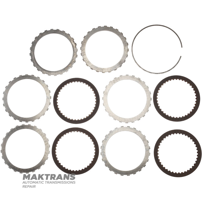 Set of steel and friction discs LOW / REVERSE Clutch ZF 4HP22, ZF 4HP24, ZF 4HP24A - 4 friction discs (total thickness 18.50 mm)