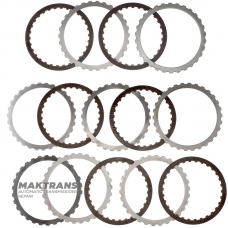 Set of steel and friction discs LOW / REVERSE Brake FORD 6R60, 6R80 - 6 friction discs (total thickness 25.60 mm)