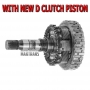 Planetary gear No.4, D Clutch drum (with new rubberized piston), output shaft (4WD) ZF 8HP70, 8HP75 - overall height 256 mm, 43 splines (outer Ø spline 34.75 mm), 4 satellites