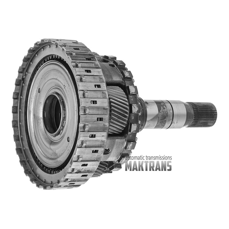 Planetary gear No.4, D Clutch drum (with new rubberized piston), output shaft (4WD) ZF 8HP70, 8HP75 - overall height 256 mm, 43 splines (outer Ø spline 34.75 mm), 4 satellites