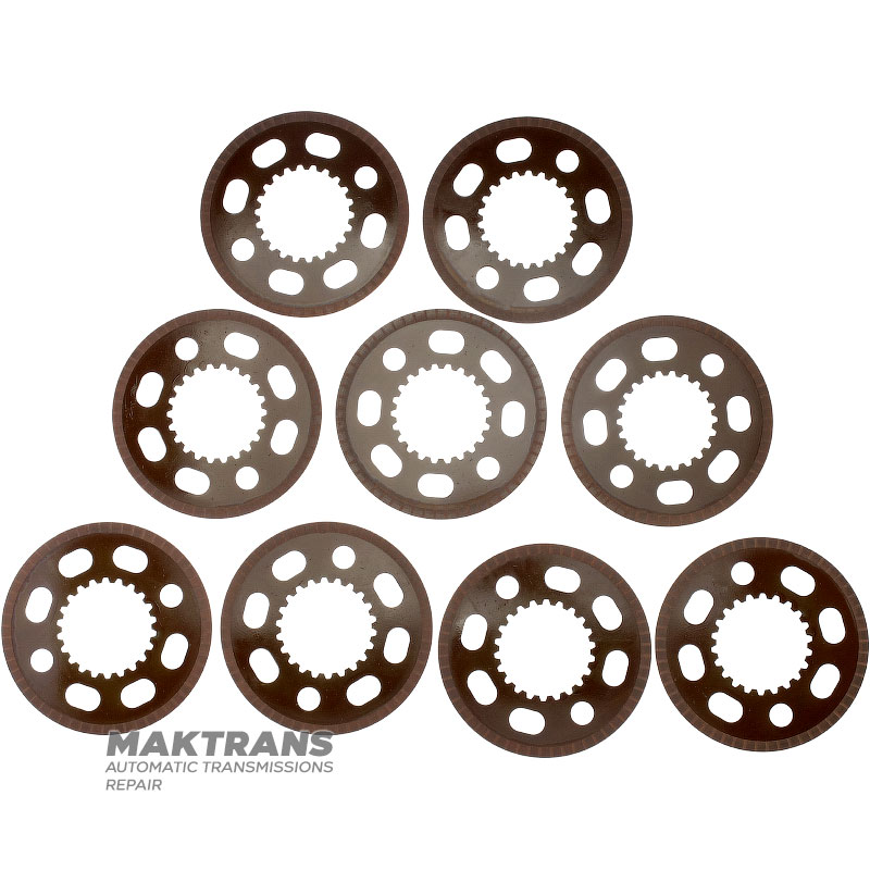 BorgWarner BW4440, BW4477 Friction Disc Set - 9 Friction Discs (OD 149.95mm, 22 Teeth), CHRYSLER 300 V6 3.6L, 845RFE Transmission, Cadillac CTS (2008-2010), with 6L50 Transmission