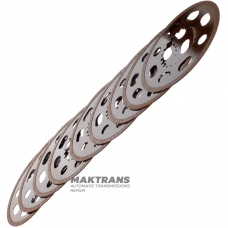 BorgWarner BW4440, BW4477 Friction Disc Set - 9 Friction Discs (OD 149.95mm, 22 Teeth), CHRYSLER 300 V6 3.6L, 845RFE Transmission, Cadillac CTS (2008-2010), with 6L50 Transmission