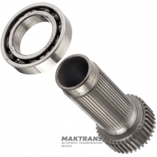 Intermediate shaft, sun gear of the valve train of the transfer case FORD BW4404 - 4404-665-001, length 154 mm, 45 splines (ext.Ø 48.45 mm), 37 teeth on the gear (69.85 mm), F77A-7A195-VA, 44-04-000-005 (95-01 Ford Explorer)