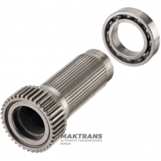 Intermediate shaft, sun gear of the valve train of the transfer case FORD BW4404 - 4404-665-001, length 154 mm, 45 splines (ext.Ø 48.45 mm), 37 teeth on the gear (69.85 mm), F77A-7A195-VA, 44-04-000-005 (95-01 Ford Explorer)