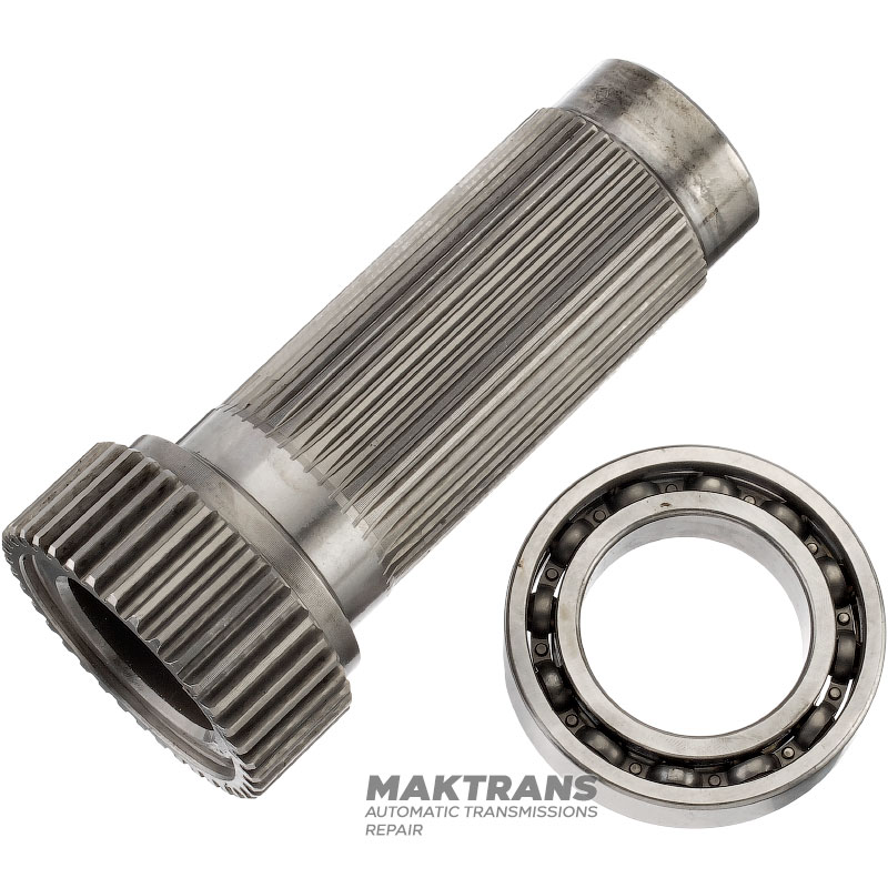 Intermediate shaft, sun gear of the valve train of the transfer case FORD BW4404 - 4404-665-001, length 154 mm, 45 splines (ext.Ø 48.45 mm), 37 teeth on the gear (69.85 mm), F77A-7A195-VA, 44-04-000-005 (95-01 Ford Explorer)