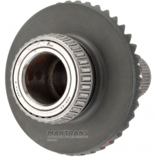 Input shaft with hypoid gear of angular reduction gear (transfer case) TOYOTA UB80E, UB80F — 4120152010, 9036656004, 9036645038, 44 splines (outer Ø 45.20 mm), gear 41 teeth (outer Ø 142.90 mm)