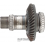 Input shaft with hypoid gear of angular reduction gear (transfer case) TOYOTA UB80E, UB80F — 4120152010, 9036656004, 9036645038, 44 splines (outer Ø 45.20 mm), gear 41 teeth (outer Ø 142.90 mm)