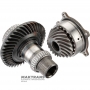 A set of hypoid gears for the angular reduction gear (transfer case) TOYOTA UB80F — 4120152010, 3625042030, 4131942011, 18 / 41 teeth, 44 splines on the input shaft (ext. Ø 45.30 mm)