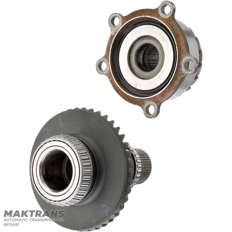 A set of hypoid gears for the angular reduction gear (transfer case) TOYOTA UB80F — 4120152010, 3625042030, 4131942011, 18 / 41 teeth, 44 splines on the input shaft (ext. Ø 45.30 mm)