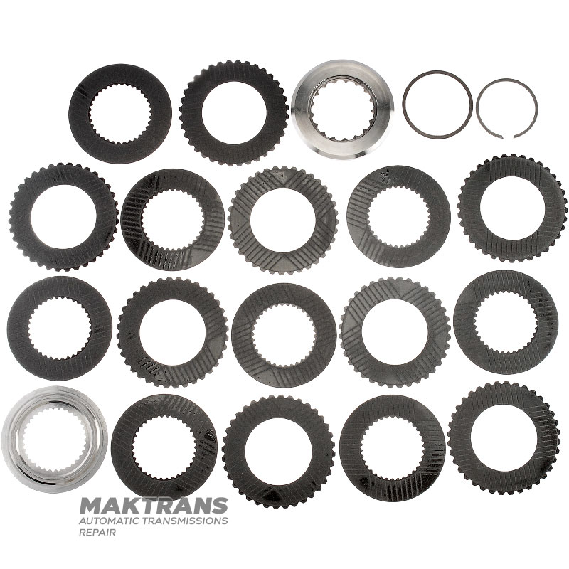 C1 Clutch ALLISON 1000 Steel and Friction Disc Set - 8/8 Single Sided Friction Discs, Total Set Thickness 42.60mm