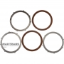 Overdrive Clutch Steel and Friction Disc Set FORD E4OD — E9TZ-7B164-A, E9TZ7B164A, E9TZ-7B442-A, E9TZ7B442A (2 friction discs, support disc thickness 12.50 mm)