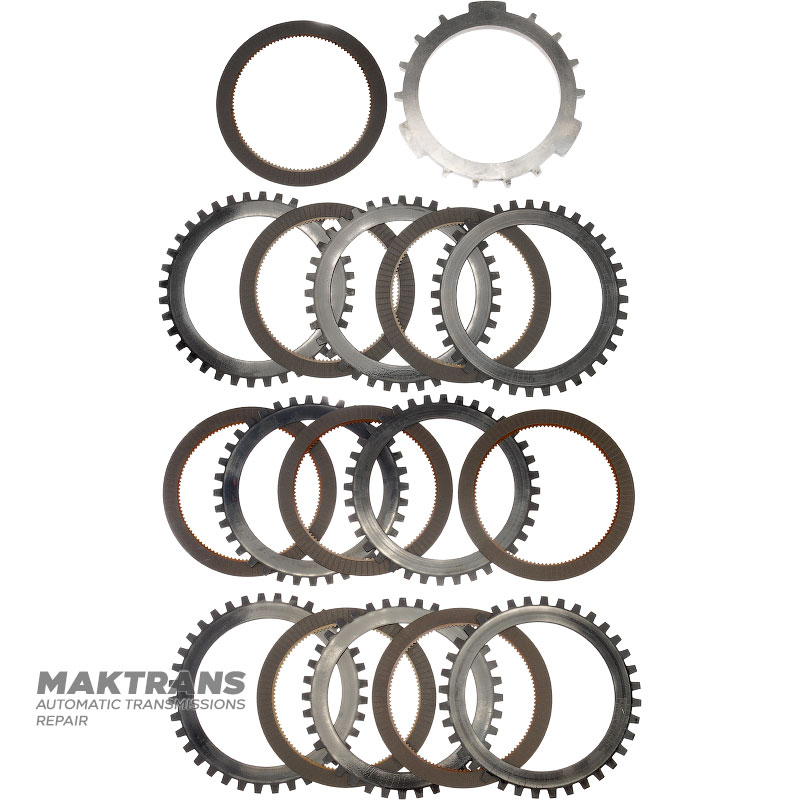 C5 Clutch ALLISON 1000, 2000, 2400 Steel and Friction Disc Set - 29531058, 29536482, 29537393, 8 Friction Discs (Total Set Thickness 48.70mm)