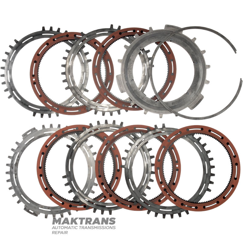 Steel and friction disc set C3 (3-5-R) Clutch ALLISON 1000, 2000, 2400 - 5 friction discs (total thickness of the set 37.15 mm), 29542192, 29546701, 29531049, 29535648