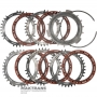 Steel and friction disc set C3 (3-5-R) Clutch ALLISON 1000, 2000, 2400 - 5 friction discs (total thickness of the set 37.15 mm), 29542192, 29546701, 29531049, 29535648
