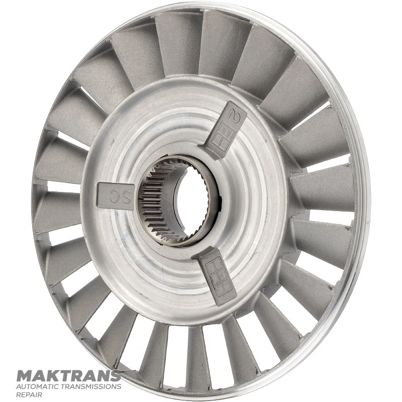 Reactor wheel of the Hyundai / KIA A6GF1, A6MF, A6MF2 torque converter — marking of the torque converter SO, marking of the reactor wheel housing SC