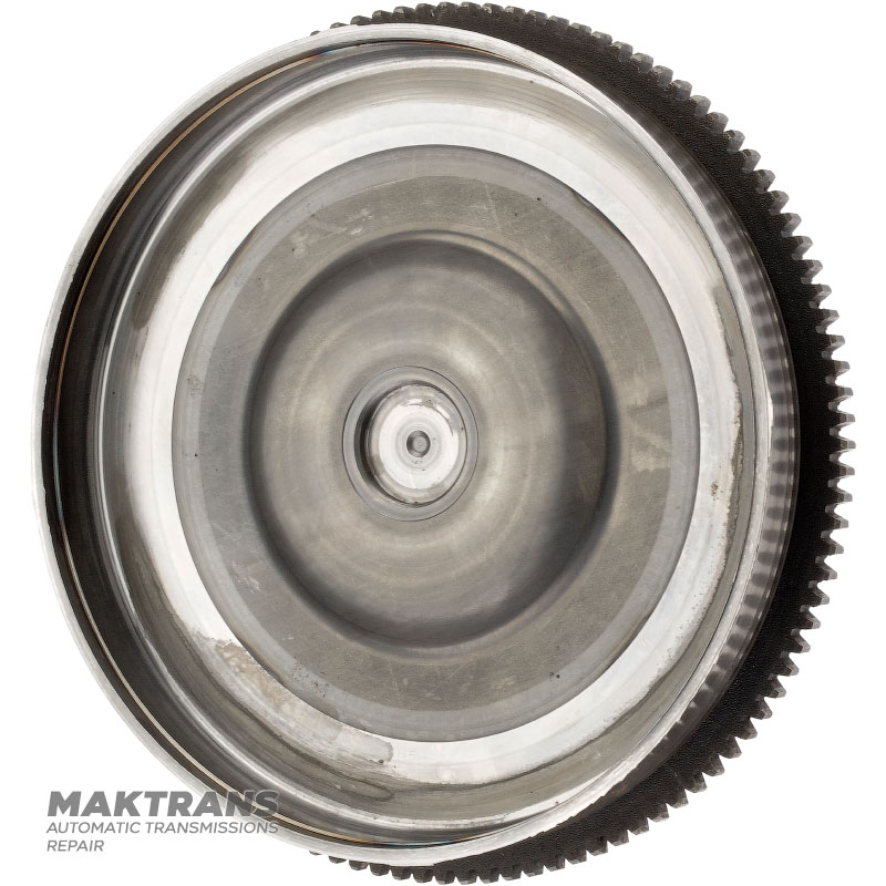 Front cover of torque converter Hyundai / KIA A6GF1, A6MF, A6MF2 — 110 teeth on the crown, external pilot diameter 34 mm, torque converter marking PA