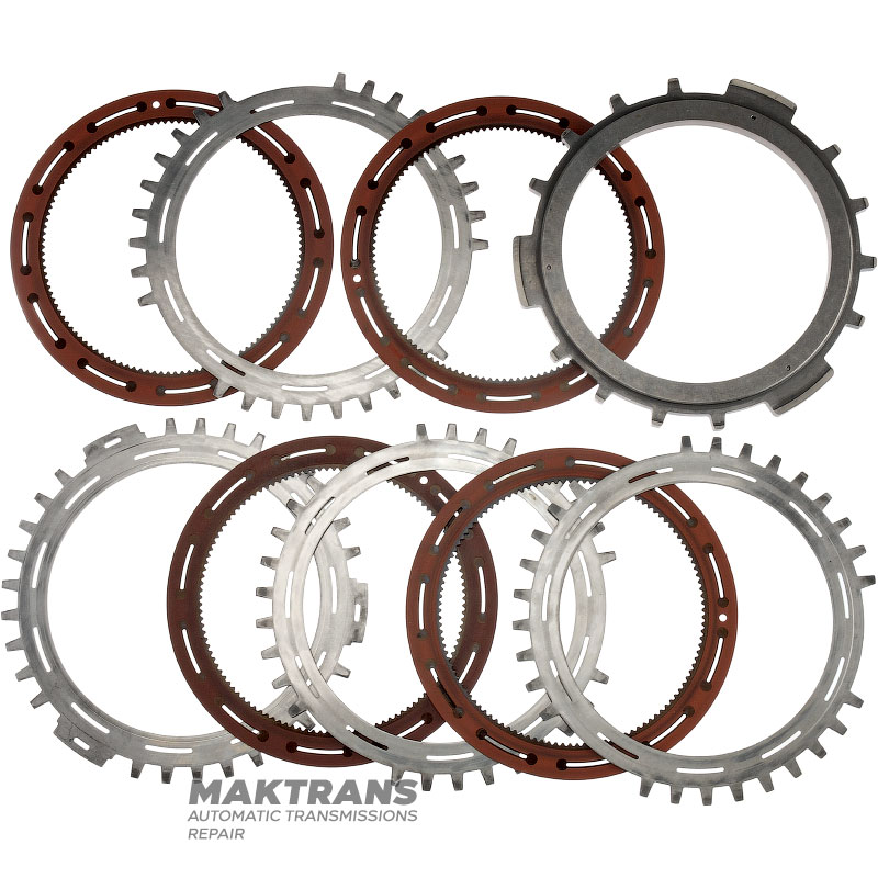 Steel and friction disc set C4 Clutch ALLISON 1000, 2000, 2400 - 4 friction discs (thickness 2.30 mm, 117 teeth), total thickness of the set 34.70 mm (31 mm), 29542192, 29542191, 29531049, 29546701, 29535640