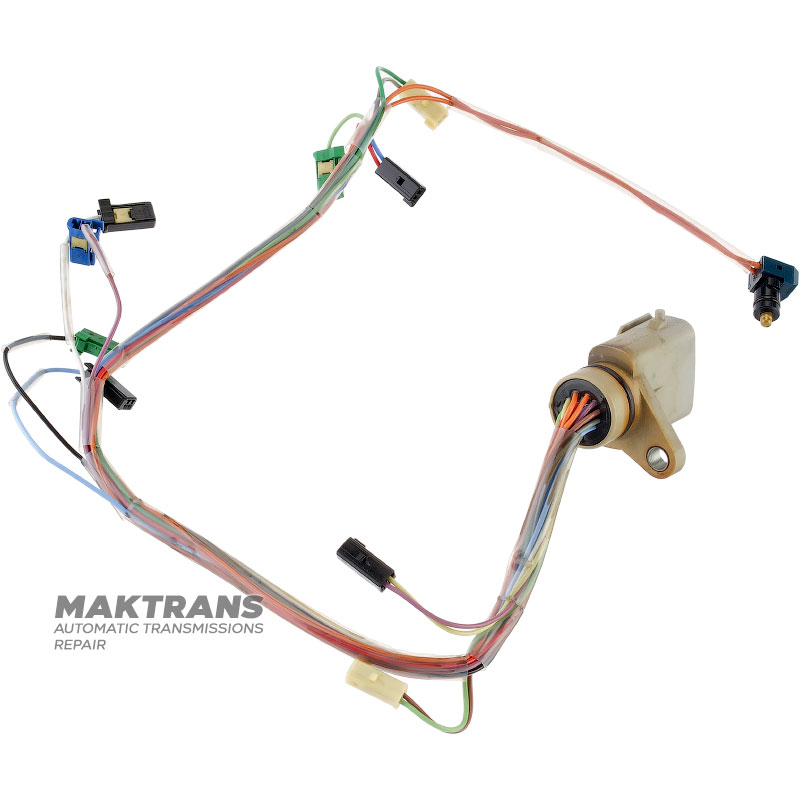 Wiring of hydraulic unit TOYOTA / LEXUS A960E — 8212550070 (main connector 15 pins, 9 connectors for solenoids, 1 temperature sensor)