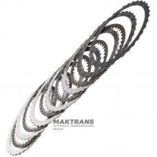 Set of steel and friction discs B Brake ZF 8HP65A, 8HP75 GEN2 (for use with spring rings) - 5 friction discs (ext. Ø 193.50 mm), ATTENTION! Spring rings are not included!