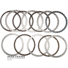 Set of steel and friction discs B Brake ZF 8HP65A, 8HP75 GEN2 (for use with spring rings) - 5 friction discs (ext. Ø 193.50 mm), ATTENTION! Spring rings are not included!