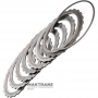 E Clutch FORD 6R60, 6R80 Steel Wheel Set - 6L2Z-7B442-AA, Backing Plate (6.15mm/3mm Thick, 107mm Int.Ø, 24 Teeth), 6 Steel Wheels (3.05mm Thick, 107mm Int.Ø, 24 Teeth)