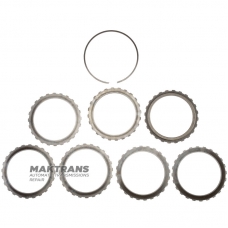 E Clutch FORD 6R60, 6R80 Steel Wheel Set - 6L2Z-7B442-AA, Backing Plate (6.15mm/3mm Thick, 107mm Int.Ø, 24 Teeth), 6 Steel Wheels (3.05mm Thick, 107mm Int.Ø, 24 Teeth)