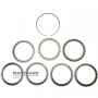 E Clutch FORD 6R60, 6R80 Steel Wheel Set - 6L2Z-7B442-AA, Backing Plate (6.15mm/3mm Thick, 107mm Int.Ø, 24 Teeth), 6 Steel Wheels (3.05mm Thick, 107mm Int.Ø, 24 Teeth)